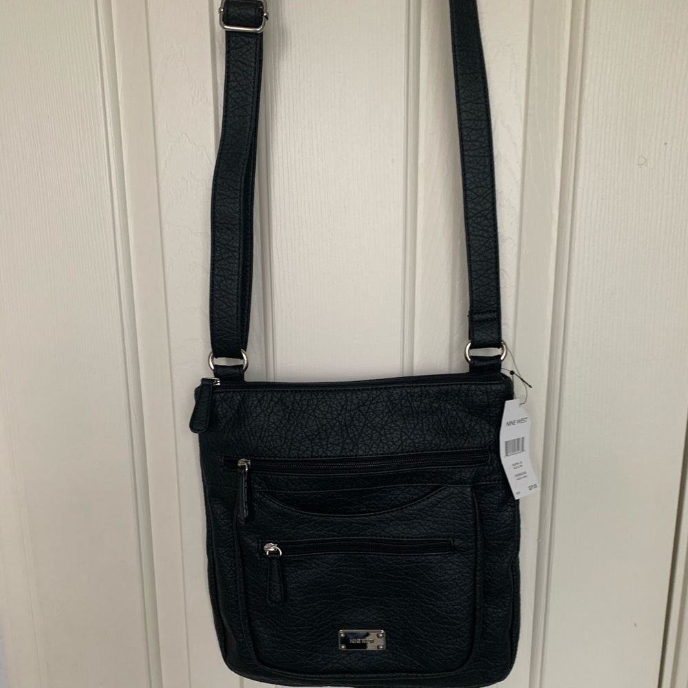 Nine West leather like shoulder/Crossbody Handbag.